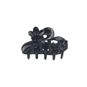 Pince à cheveux crabe noire en plastique L 8.0 cm